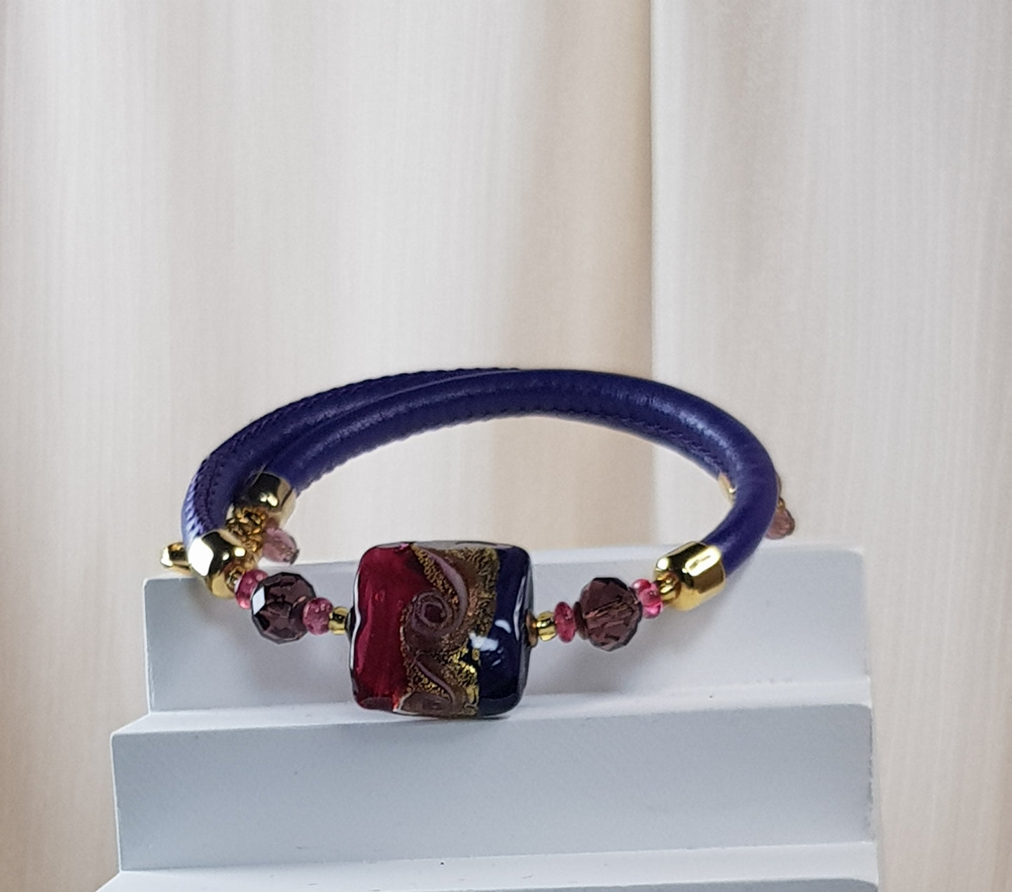 Bracelet murano carré violine