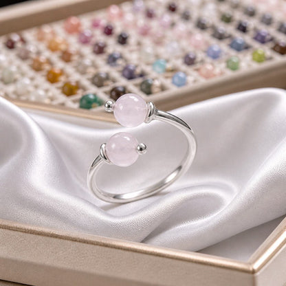 Bague  Pierres Naturelles au choix Argent 925 - Création Personnalisée