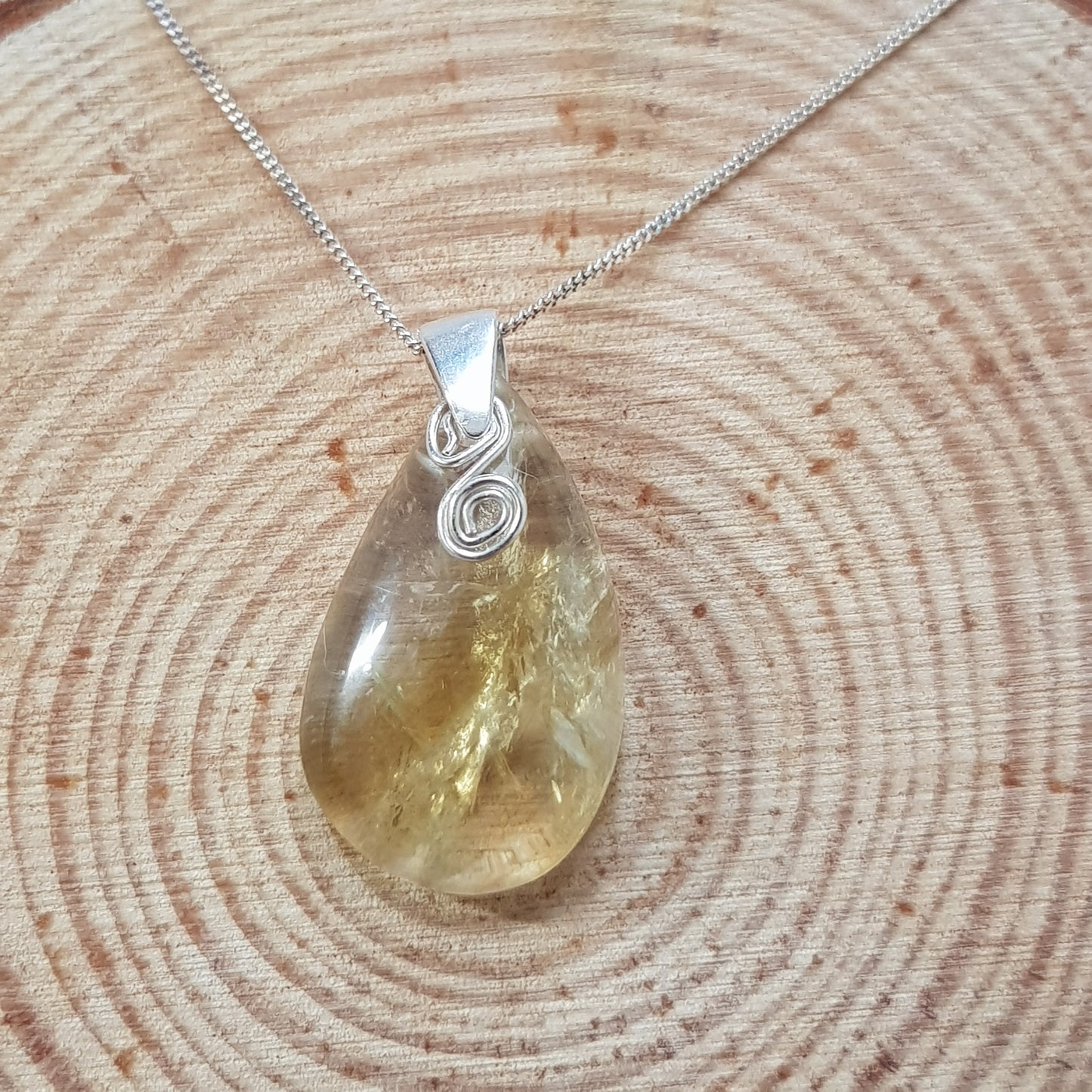 Citrine argent 925 ;