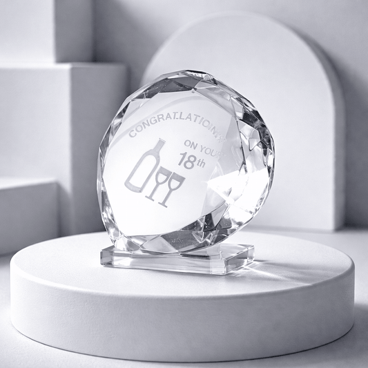 Cœur de Cristal 18 Ans - Cadeau Majorité Élégant