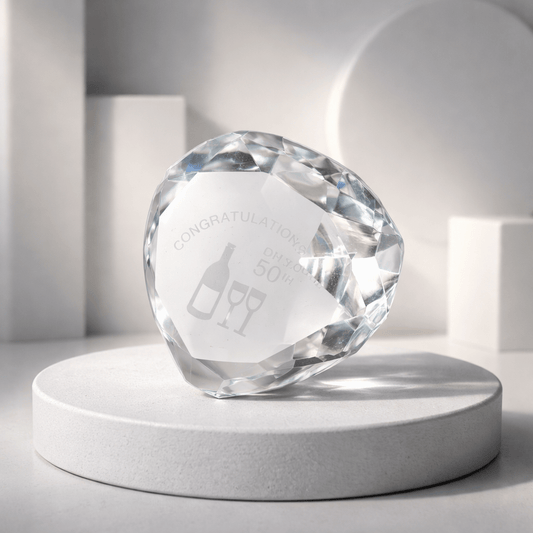 Cœur de Cristal 50 Ans - Cadeau Anniversaire Mémorable