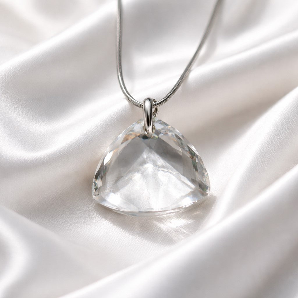 Collier Pendentif Cœur en Cristal - Bijou Romantique Transparent