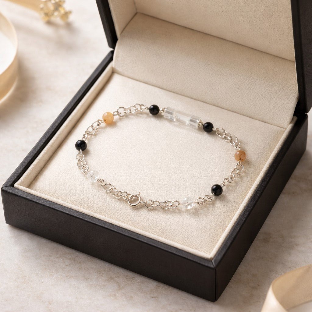 Bracelet Confiance en Soi - Lithothérapie Pierres Naturelles Argent 925