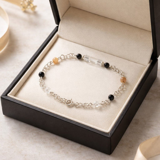 Bracelet Confiance en Soi - Lithothérapie Pierres Naturelles Argent 925