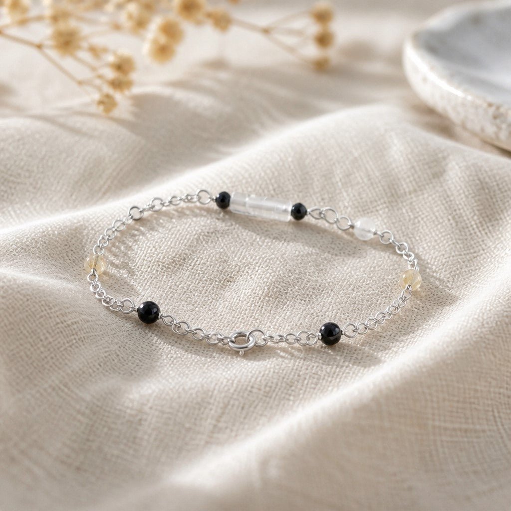 Bracelet Confiance en Soi - Lithothérapie Pierres Naturelles Argent 925
