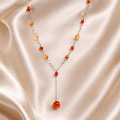Pendentif Cornaline Argent 925 | Lithothérapie Courage | Bijoux Zen
