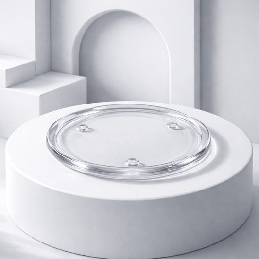Coupelle en verre pour bougie - Support élégant et polyvalent pour vos bougies.