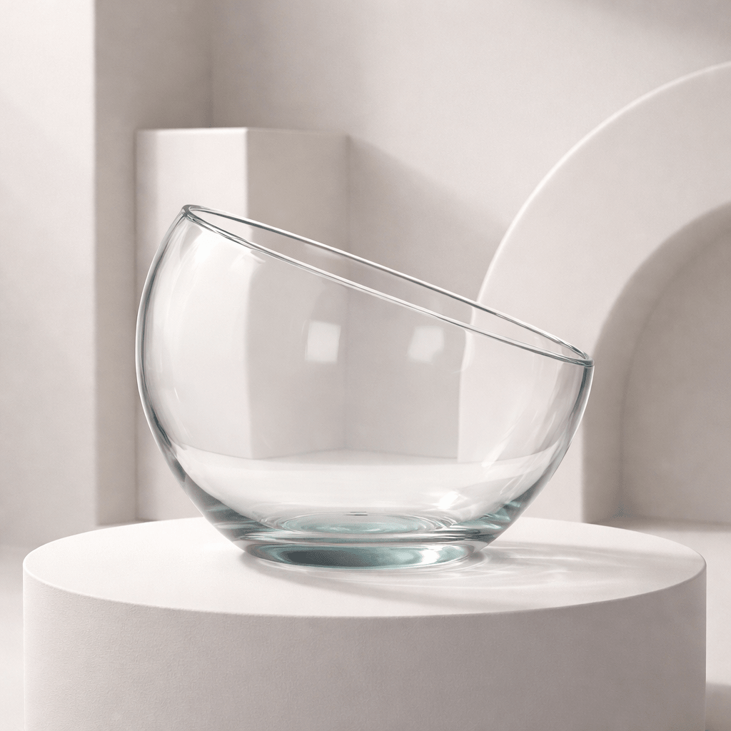Coupelle en verre oblique - Design moderne et contemporain pour vos bougies.
