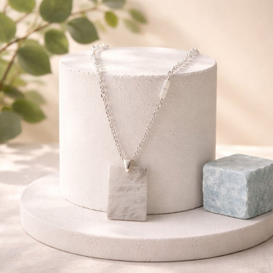 Pendentif Cristal de Roche Argent 925 - Quartz transparent