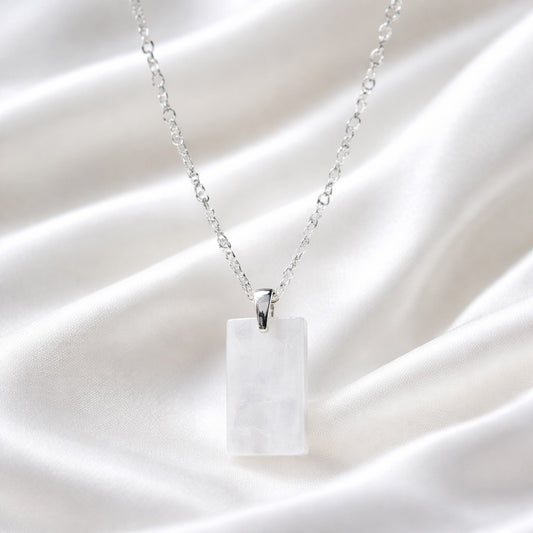 Pendentif Cristal de Roche Argent 925 - Quartz transparent