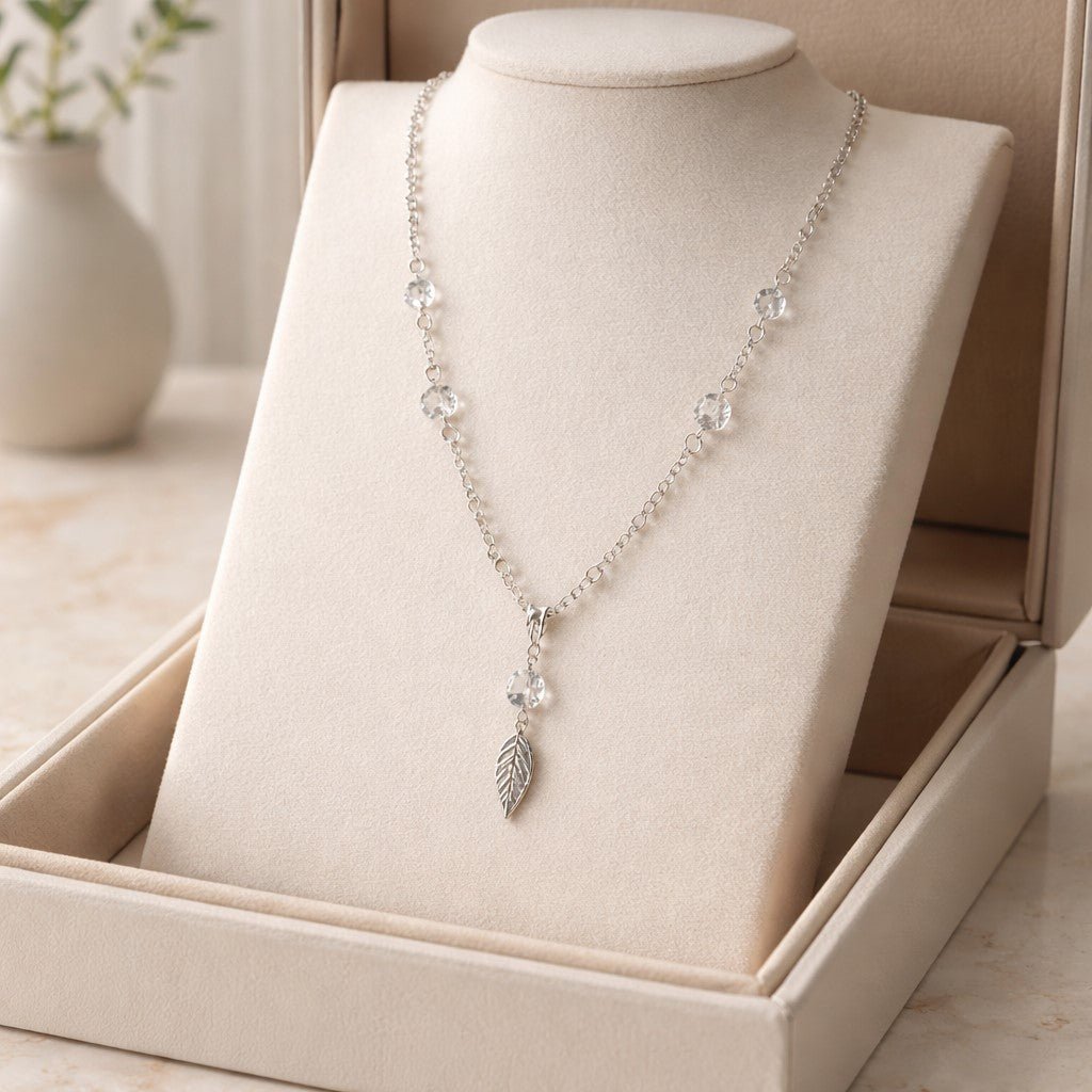 Pendentif Cristal de Roche Argent 925 - Quartz Clair