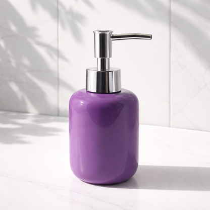 Distributeur de Savon en Céramique - Accessoire Bain Élégant Raffiné
