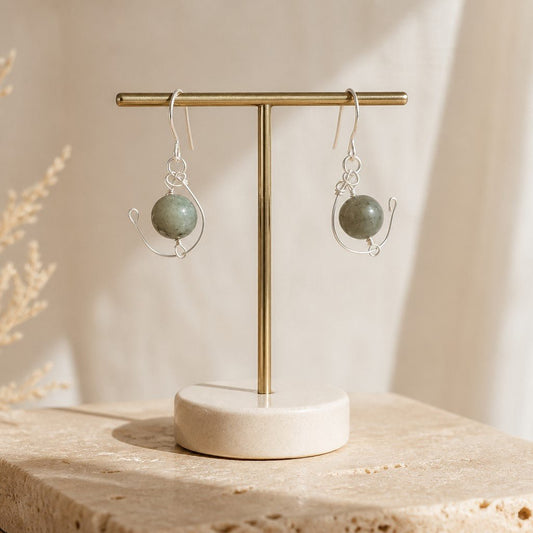 Boucles d'Oreilles Emeraude - Argent 925