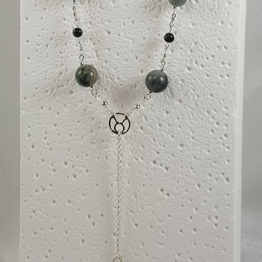 Pendentif Astrologique Taureau Émeraude Argent 925