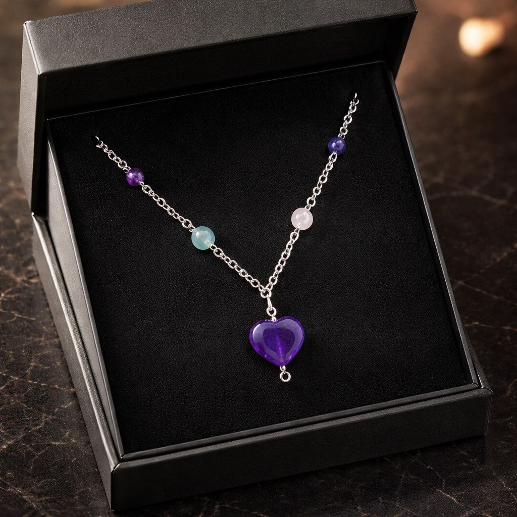Pendentif Épanouissement Relationnel - Lithothérapie Pierres Naturelles Argent 925