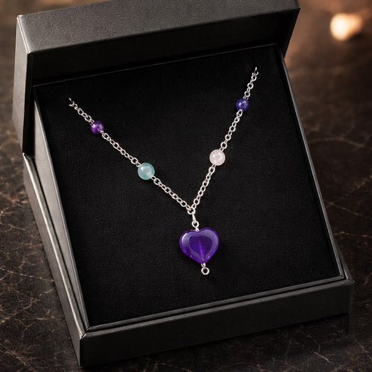 Pendentif Épanouissement Relationnel - Lithothérapie Pierres Naturelles Argent 925