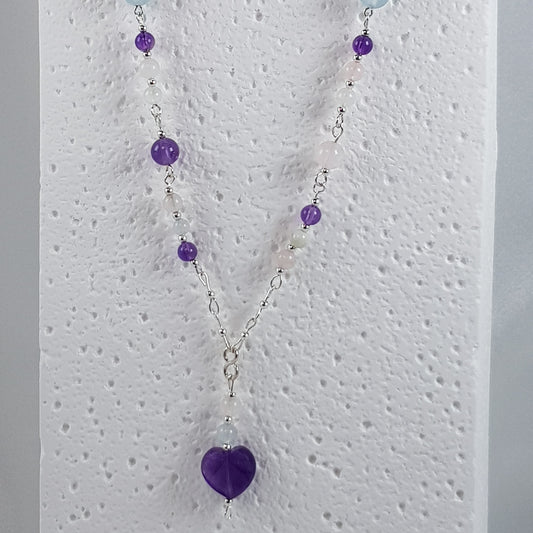 Pendentif Épanouissement Relationnel - Lithothérapie Pierres Naturelles Argent 925