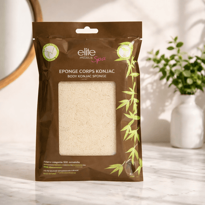 Éponge Konjac Corps - Nettoyage Doux et Exfoliation Naturelle