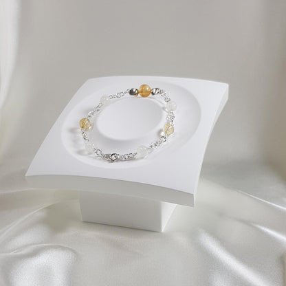 Bracelet équilibre énergétique en argent 925 - lithothérapie pierres naturelles 