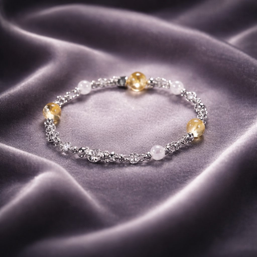Bracelet Équilibre Énergétique - Lithothérapie Pierres Naturelles Argent 925