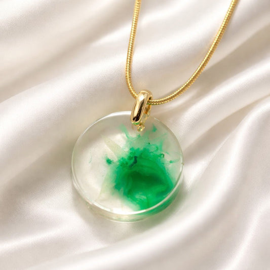 Collier Pendentif Étoile de Mer Vert Pâle en Résine - Douceur Marine