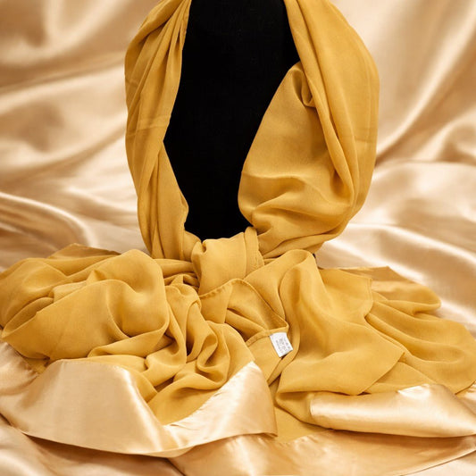 Étole Femme Moutarde Polyester - Accessoire Chaleureux