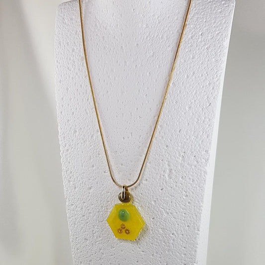 Collier Pendentif Flacon Gaby Noir et Vert - Design Unique et Raffiné - Les Secrets de Louisettecollier