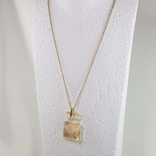 Collier Pendentif Flacon Gaby Poudré - Douceur et Raffinement - Les Secrets de Louisettecollier