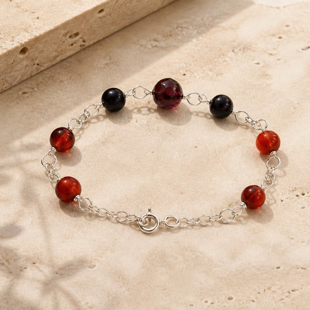 Bracelet Force - Lithothérapie Pierres Naturelles Argent 925