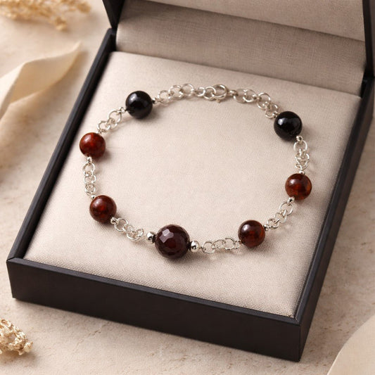 Bracelet Force - Lithothérapie Pierres Naturelles Argent 925