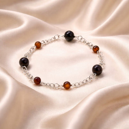 Bracelet Grenat Argent 925 - Pierre Naturelle