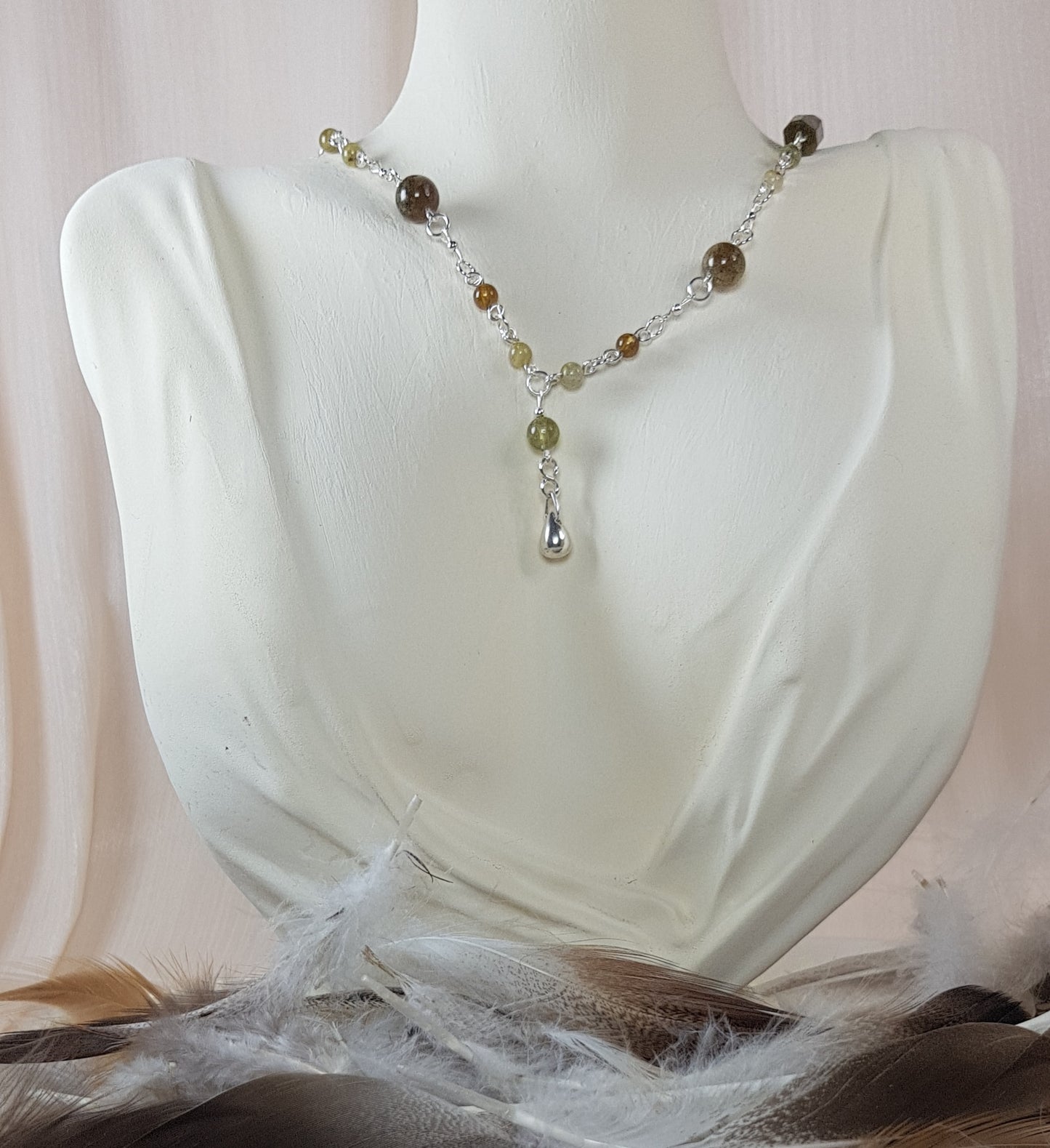grenat vert argent 925