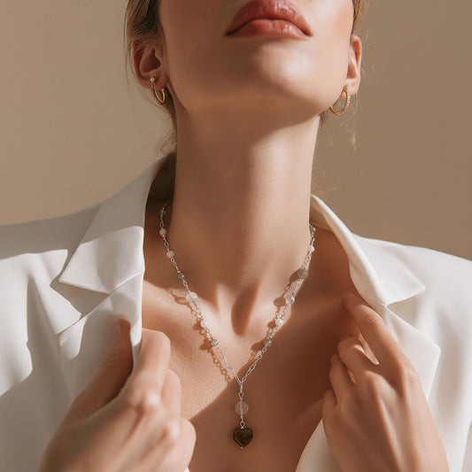 Pendentif Harmonie Spirituelle - Lithothérapie Pierres Naturelles Argent 925