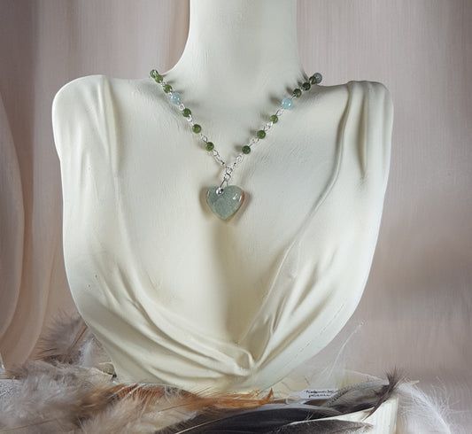 jade de Birmanie, Jade de Thailande coeur argent 925