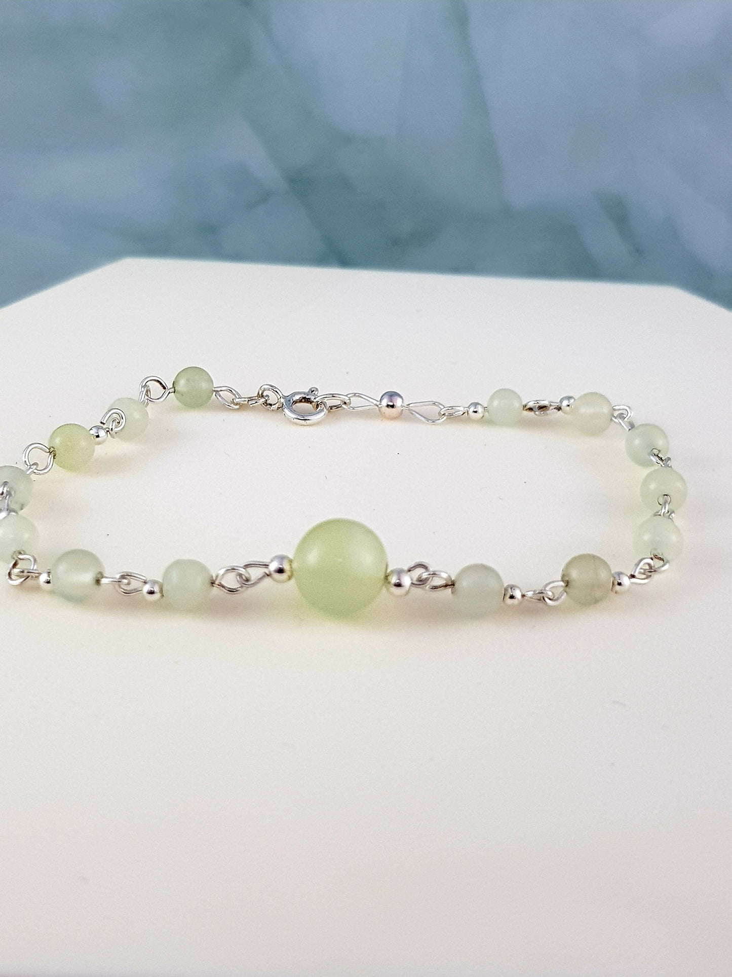 Bracelet jade de chine argent 925