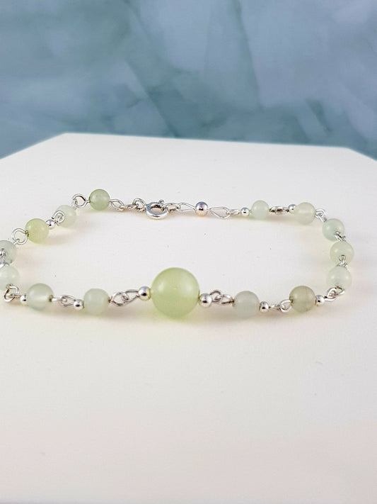 Bracelet jade de chine argent 925