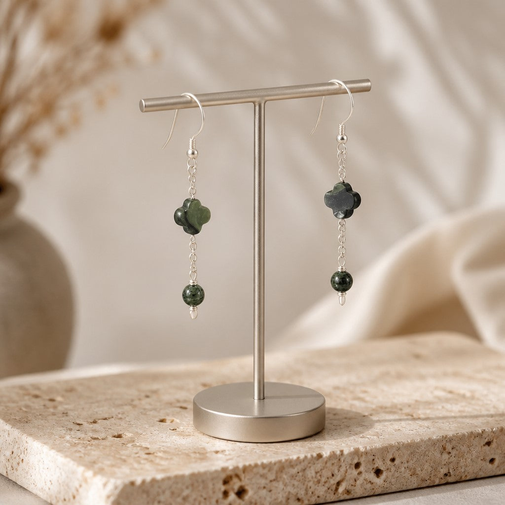 Boucles d'Oreilles Jaspe kambada - Argent 925
