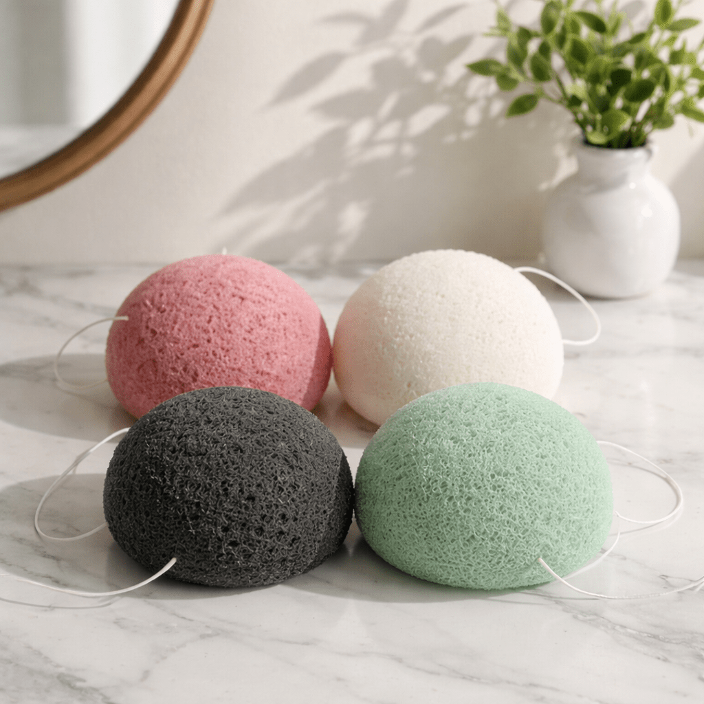 Éponge Konjac Visage - Nettoyage Doux et Soin Naturel