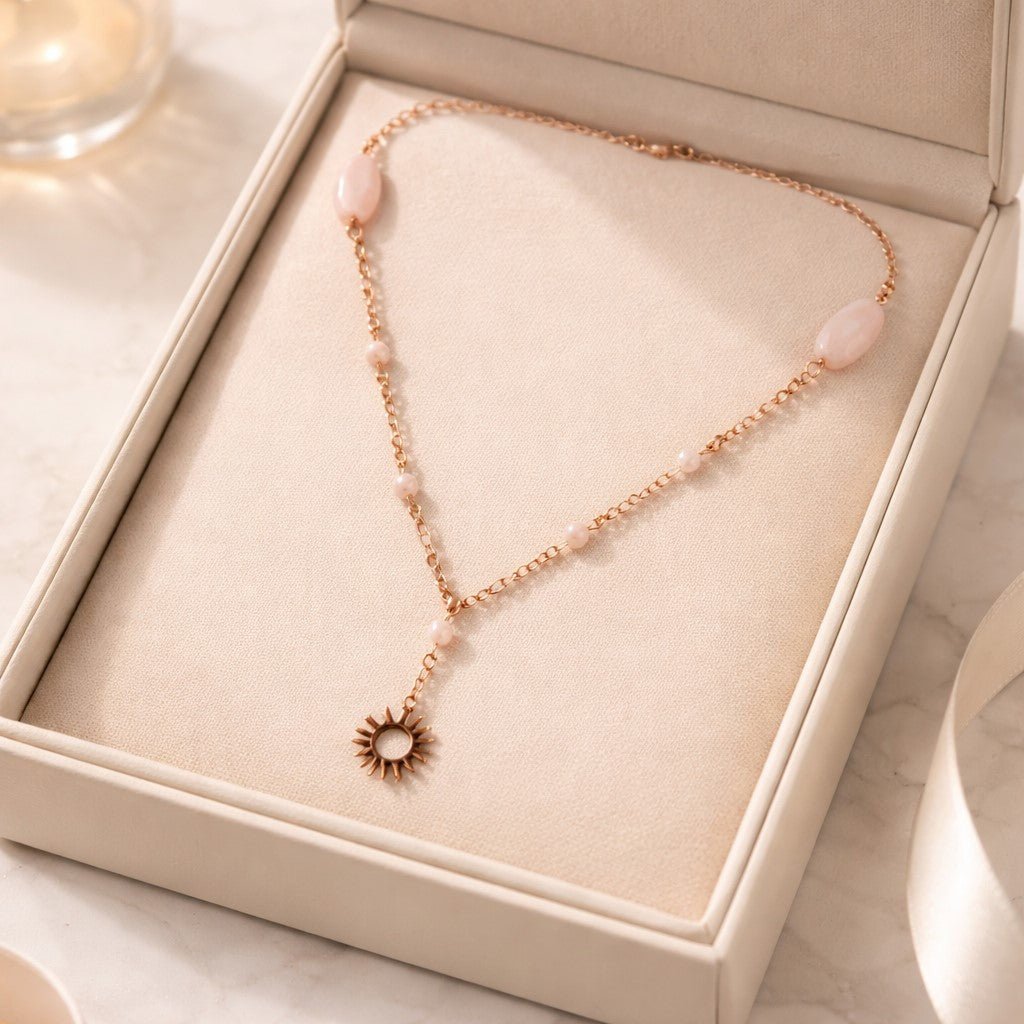 Pendentif Kunzite Argent 925 Plaqué Or Rose - Pierre d'Amour Inconditionnel