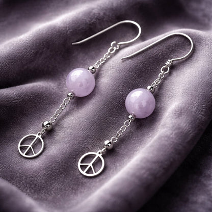 Boucles d'Oreilles Kunzite - Argent 925 & Pierre Naturelle