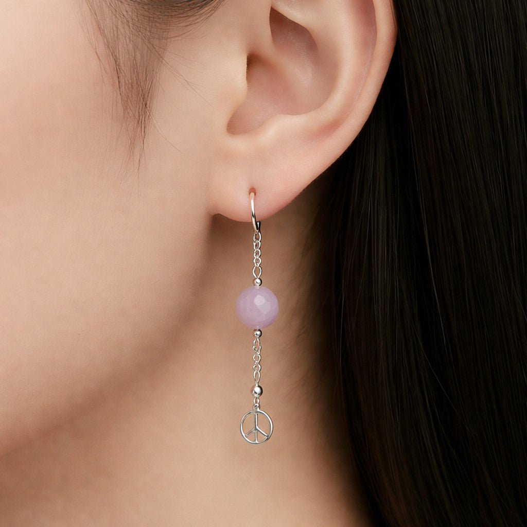 Boucles d'Oreilles Kunzite - Argent 925 & Pierre Naturelle
