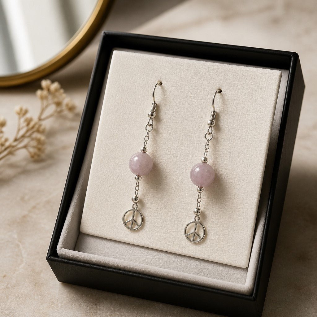 Boucles d'Oreilles Kunzite - Argent 925 & Pierre Naturelle