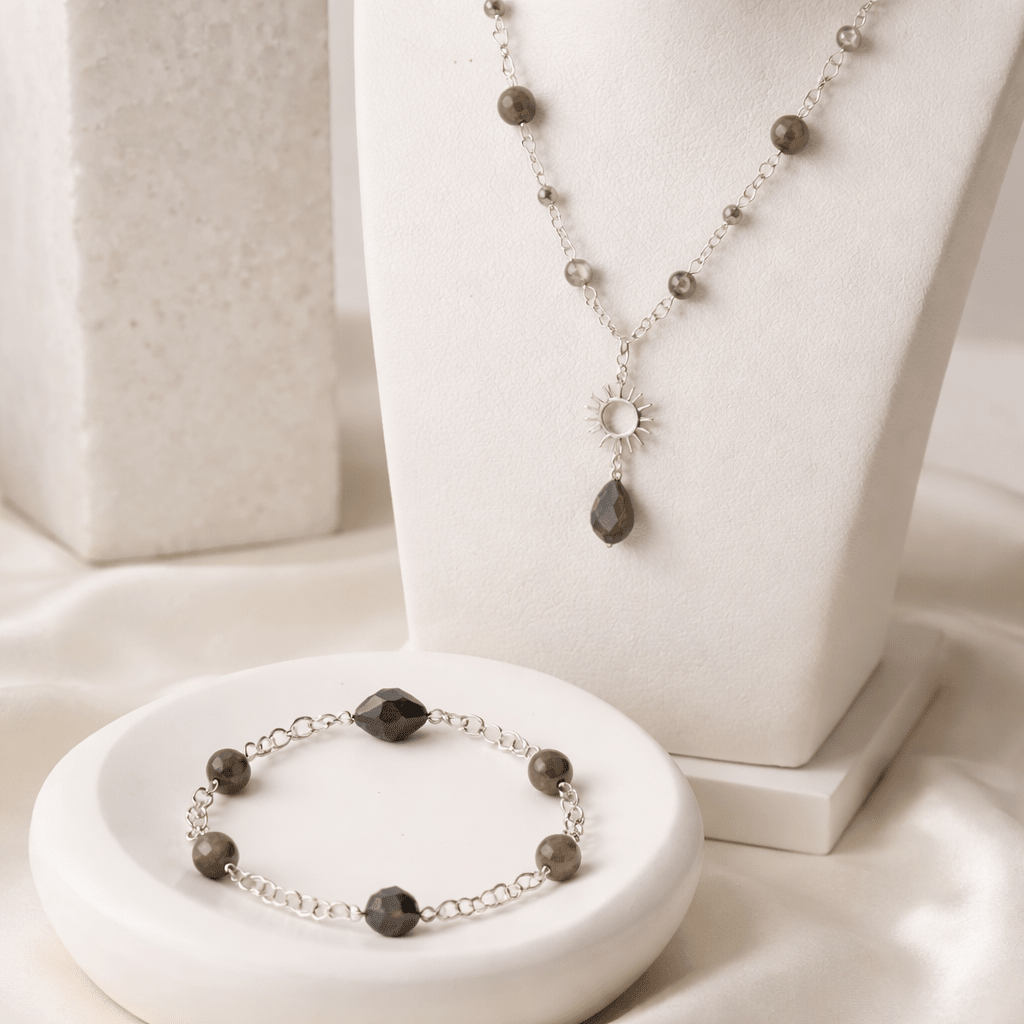 Parure Labradorite Argent 925 - Pierre Naturelle
