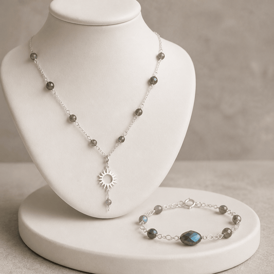 Parure Labradorite Argent 925 - Pierre Naturelle