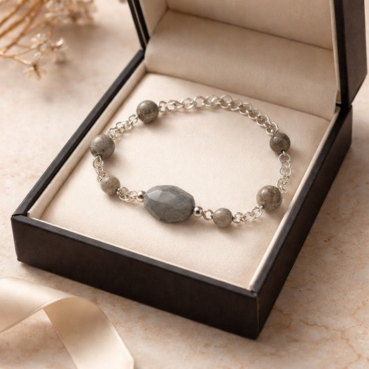 Bracelet Labradorite Argent 925 - Pierre Naturelle