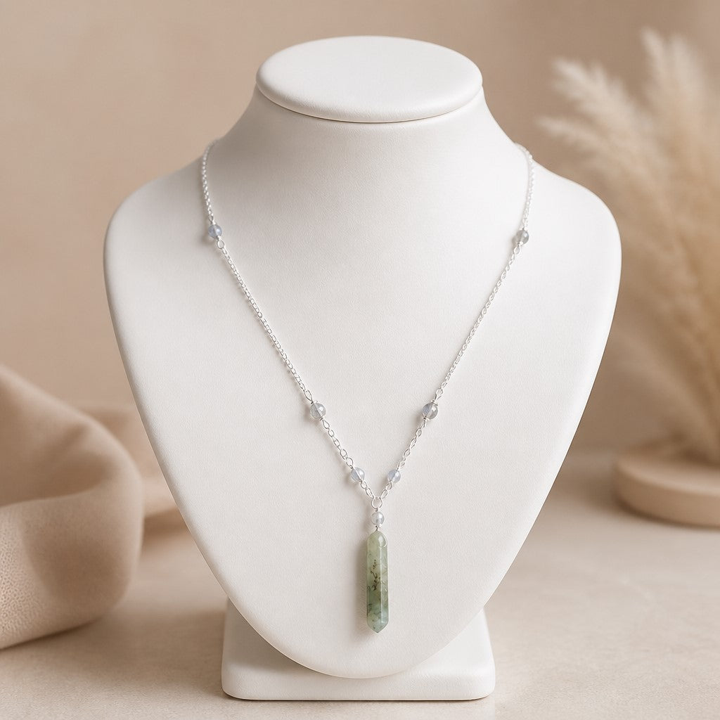 Pendentif Labradorite pointe Argent 925 - Pierre de Transformation
