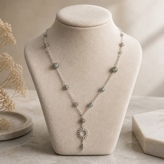 Pendentif  Labradorite Argent 925 - Pierre Naturelle