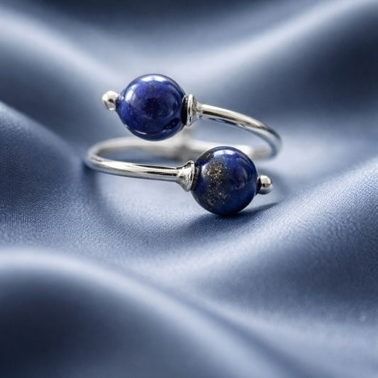Bague Lapis Lazuli Argent 925 - Pierre de Sagesse Lithothérapie