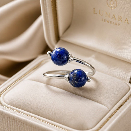 Bague Lapis Lazuli Argent 925 - Pierre de Sagesse Lithothérapie