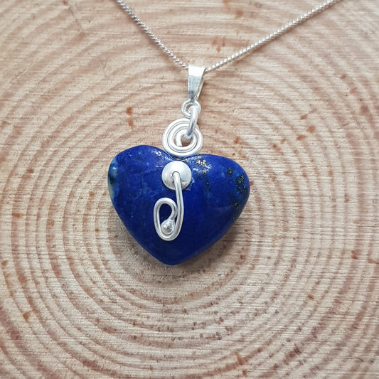 lapis lazuli coeur argent 925